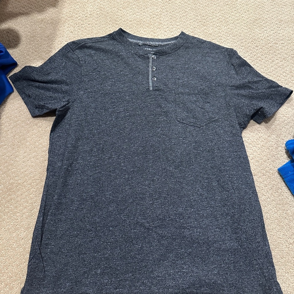 PD&C Charcoal Short Sleeve Henley